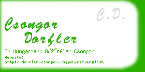 csongor dorfler business card